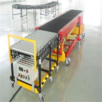 China High Level Capacity Heat Resistant Sort Storage Inclined Truck Loading Belt Conveyor With Flexible Extending for sale