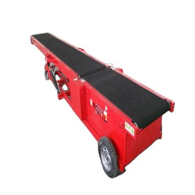 China Trailer Loading Heat Resistant Automatic Lift and Carry Belt Conveyor for sale