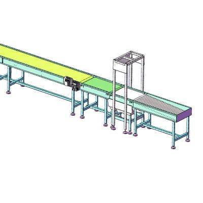 China Oil Resistant Warehouse Automatic Parcel Sorting Conveyor System With Dynamic Scanning And Weighing for sale