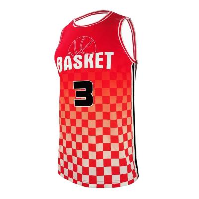 China HOSTARON Basketball Apparel Antibacterial Quick Dry Custom Sublimated Basketball Tank Top Factory for sale