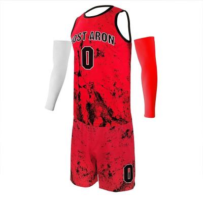 China HOSTARON New Design Basketball Shorts Antibacterial Custom Basketball Tank Tops Design Empty Tank Top for sale