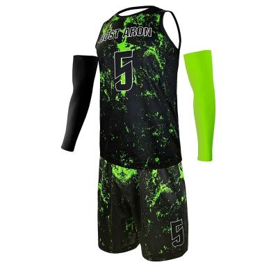 China HOSTARON Antibacterial Custom Sublimated Basketball Sports Uniforms Breathable Clothing Basketball Wear for sale