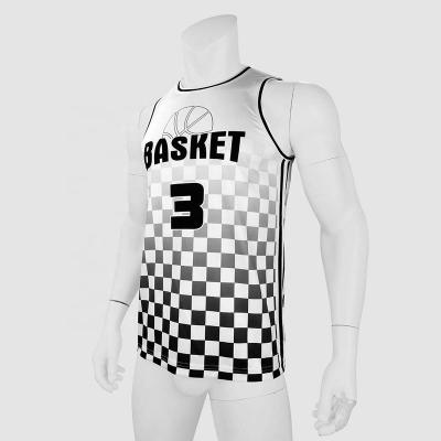 China HOSTARON Antibacterial Digital Printing High Quality Quilted Reversible Basket Ball Shirts Basketball Tank Tops for sale