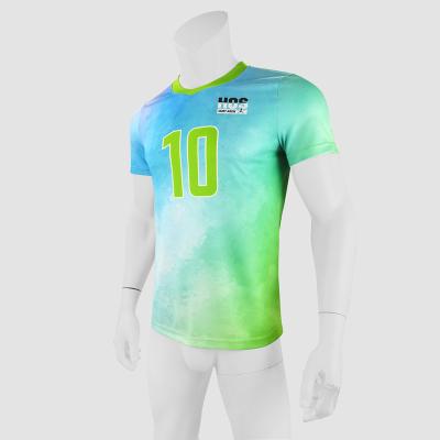 China Shirts & 2023 Factory Wholesale HOSTARON Tops Mens 100%Polyester T-shirt Football Tracksuit Soccer Jersey for sale