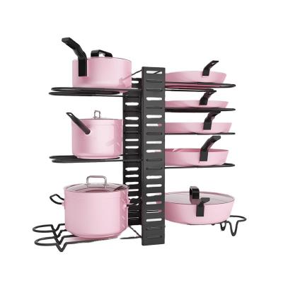 China Viable New Trend Prices Wholesale Popular Pots And Pans Storage Rack for sale