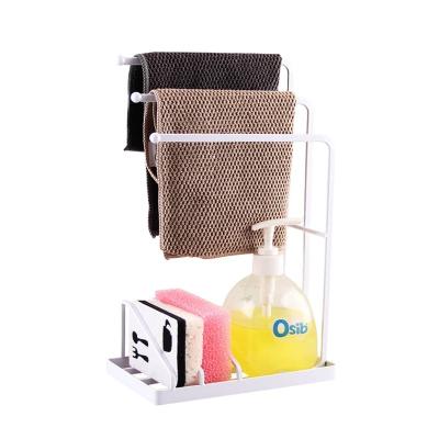 China Wholesale Multifunctional Viable Kitchen Shelf Metal Wire White Towel Rack for sale