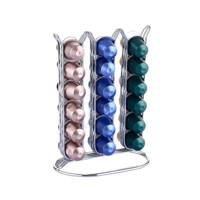 China New Trend Wholesale 36pcs Nespresso Coffee Display Capsule Viable Wall Mounted Holder for sale