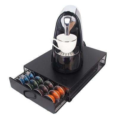 China Wholesale Custom Viable Metal Organizer Coffee Pod Storage Drawer Coffee Capsule Holder for sale