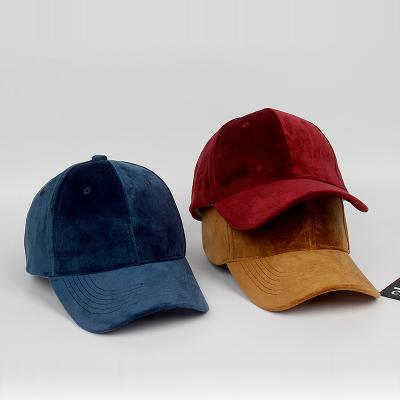 China COMMON Fashionable MOQ Velvet Flannel Fabric Multiple Stocking Colors 6 Panel Hat Sports Designerscaps Baseball for sale