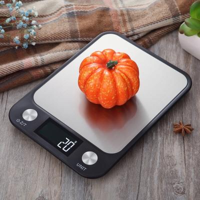 China Touch On Kitchen Scales With Batteries 10kg 22lb SS Portable Multiple Units Small Electronic Food Scale For Cooking for sale