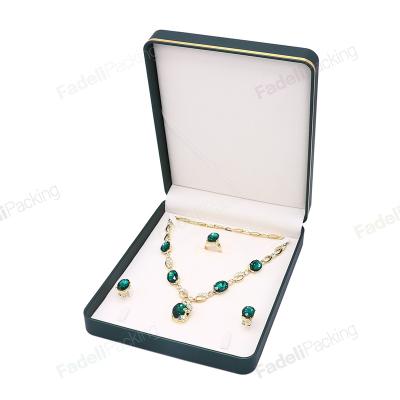 China Hot Selling PU Leather Custom Made Jewelry Packaging Box Jewelry Necklace Box for sale