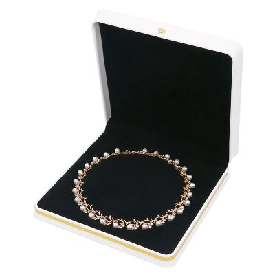 China Leather Manufacturers Direct Supply Large Custom PU Leather Jewelry Box Necklace Box Pearl Box Packaging for sale