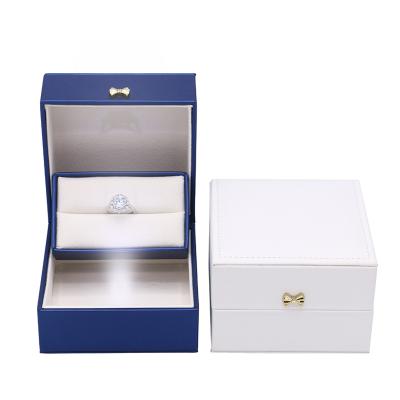 China Ring Packaging Custom Different Types Blue And White Decorative Packaging Box Small Set Led Jewelry Gift Box for sale