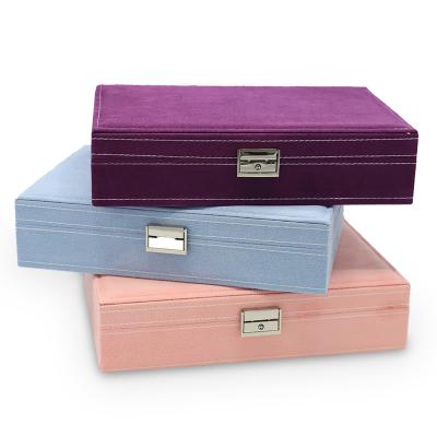 China Popular Color Leather Travel PU Factory Supply Box Portable Jewelry Storage Box for sale