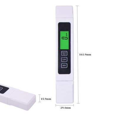 China EC002 Portable 3 in 1 Function Temperature EC TDS Meter Tester Water Quality Tds&ec Tester 16.19*2.94*1.59(cm) for sale