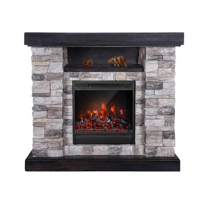 China Classic Stone and Brick Heater Mantel Rustic Living Room by MgO for sale