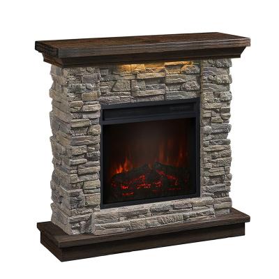 China Classical MGO Stone and Brick Rustic Heater Mantel Living Room for sale