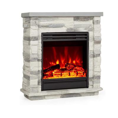 China Realistic Stone Electric Fireplace Work Effect Flame Fireplaces Electric Heater Home Wood Heaters for sale