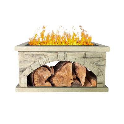 China Outdoor New Product Outdoor BBQ Pit Wood Burning Square FirePit Fire Pit For Heating Outdoor BBQ Backyard Fire Table Pit for sale