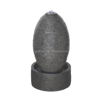 China Stone Decorative Outdoor Modern Lacquer Resin Hollow Vase Water Fountain for sale