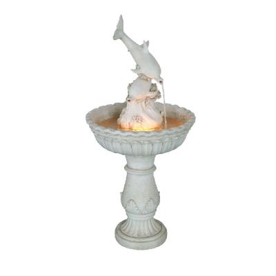 China Modern decorated outdoor fountain with the classic resin and cement dolphin statue for sale