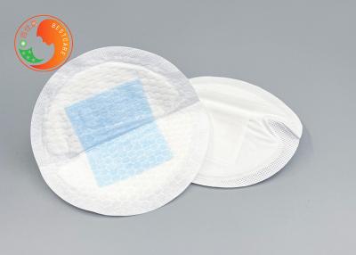 China Blue Core Disposable Contoured Breast Pads Organic Material Speedly Spread Liquid for sale