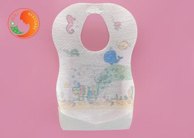 China Food Grade Disposable Baby Bibs Picnic Organic Cotton Mess Free Food Catcher Bibs for sale