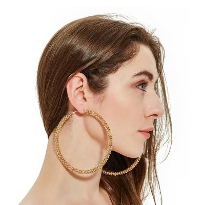 China BOHEMIA Hip-hop Hoop Earrings Geometric Large Round Earrings For Women Fashion Jewelry for sale