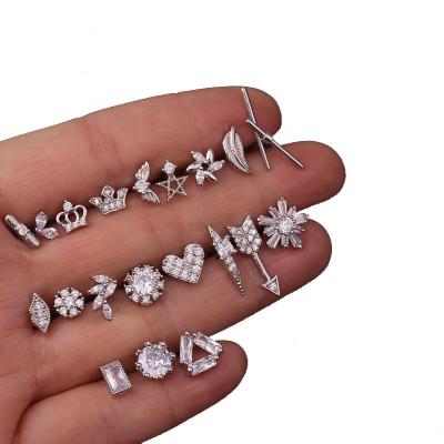 China High Quallity Stainless Steel Rhinestone Body Piercing Jewelry Women Creative Nose Stud for sale