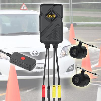 China OEM 2CH car camera dash cam 1080P waterpoof 2CH motor vehicle black box waterproof dvr for safe for sale