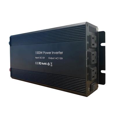 China Power Inverter 1500W Modified Sine Wave 12V To 110V 220V AC Outlet USB DC To AC Converter For Car 26*14*7cm for sale