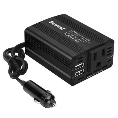 China Power Inverter 150W DC 12V To AC 110V Converter Car Plug Adapter Modified Sine Wave With AC And USB Output 8.7*6.5*3.8cm for sale