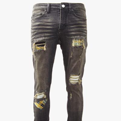 China SUNHOUSE 23Ripped Jeans Trendi Men Jean Breathable Skinny Jeans for sale