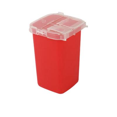 China Medical PP 1 Quart Biohazard Needle And Syringe Disposal Sharps Container With Flip Lid for sale