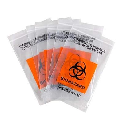 China Biohazard Bag Bioharzard Specimen Waste Bag 6*9inch for sale