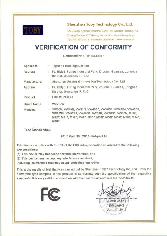 FCC - Shenzhen Universal Innovation Technology Co., Ltd.