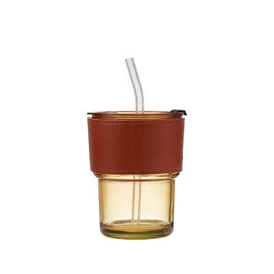 China CLASSIC Portable Bamboo Mug With Lid Straw Cup Simple Creative Coffee Mug for sale