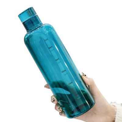 China New Desgin Viable Pure Portable 500ml Glass With Time Scale Glass Bottle Suitable For Outdoor Water Bottle for sale