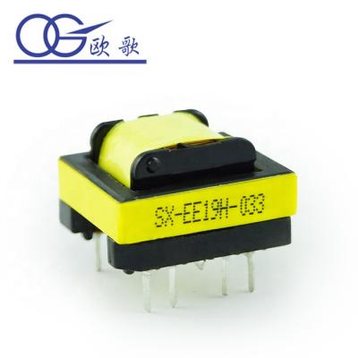 China Horizontal Core ee19 Transformer 220v 12v High Frequency 5+5pin High Frequency Transformer for sale