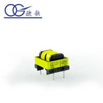 China Industrial power supply horizontal 2+2pin ee12 power transformer with 2sections for sale