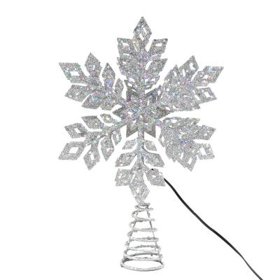 China Promotional Indoor Christmas Tree Decoration Lamp Top Light Christmas Star Led Projector Lights Snowflake Projector for sale