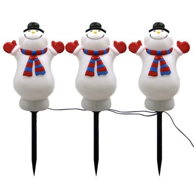 China Christmas Light Christmas Pathway Lights Outdoor Path Light Waterproof Landscape Snowman Decoration Stake Light for Garden for sale