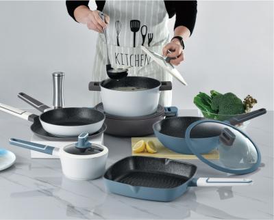 China Sustainable household high-end cookware set non stick imported kitchen cookware hot-selling taozhuang for sale