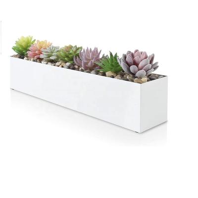 China White Modern Rectangle Planter Box | 16