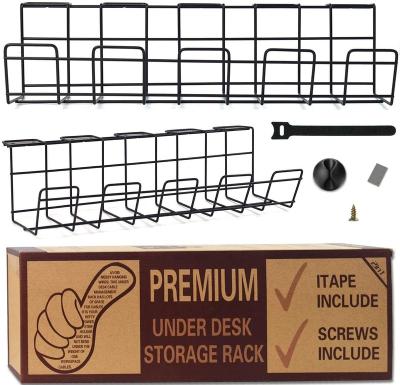 China Viable Under Desk Cable Management Tray - Wire Organizer for Cable Management - Table Storage Cable Management Glass Tray for Desk for sale