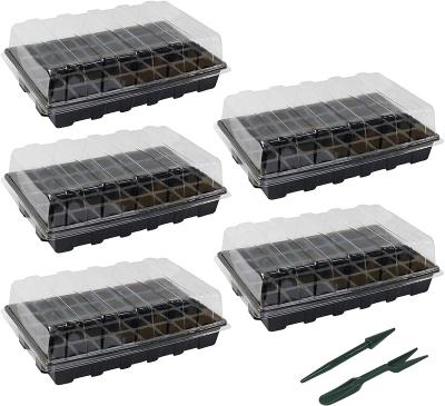 China Eco-Friendly Garden 5-Set Propagator Set, Seed Tray Kits with 200-Cell, Seed Starter Tray with Dome and Base for sale