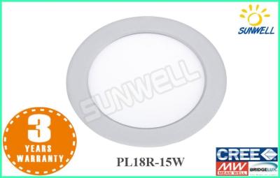 China Warm White Round Led Flat Panel Lighting 240mm 15 W , LED Wall Light for Office Meeting Room for sale