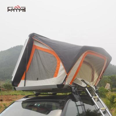 China Top Rack Pure Aluminum Folding Air Spring Frame Roof Tent for 4x4 Cars Grey One Bedroom for sale