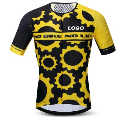 China Custom Men's Cycling Jerseys Cycling Short Sleeve Breathable With Pockets Full Zipper Breathable Mountain Bike Shirt Tops Bicycle Clothing for sale