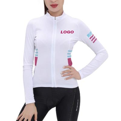 China Breathable Custom Women's Jersey Cycling Long Sleeve Bike Tops MTB Bike Shirt Mountain Bike Jacket Girls With Pockets Cycling Clothing for sale